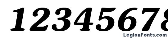 ITC Souvenir LT Demi Italic Font, Number Fonts