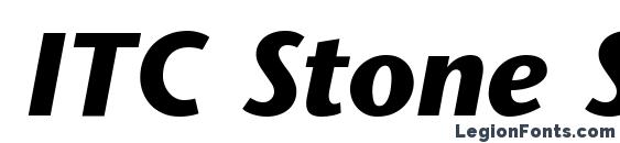 ITC Stone Sans LT Bold Italic Font