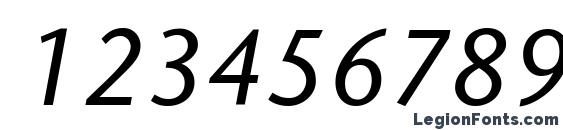 ITC Stone Sans LT Italic Font, Number Fonts