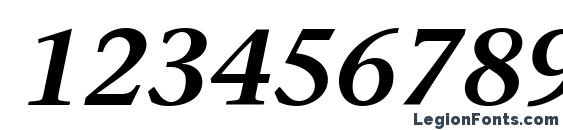 ITC Stone Serif LT Semibold Italic Font, Number Fonts