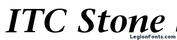 ITC Stone Serif LT Semibold Italic Font
