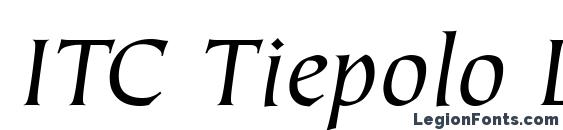 Шрифт ITC Tiepolo LT Book Italic