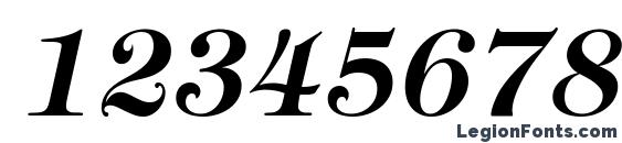 ITC Tiffany LT Demi Italic Font, Number Fonts