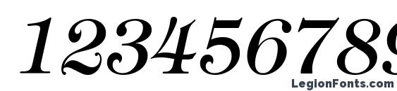 ITC Tiffany LT Medium Italic Font, Number Fonts