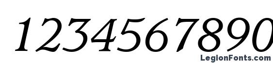 ITC Usherwood LT Medium Italic Font, Number Fonts