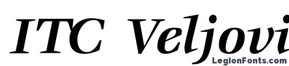 ITC Veljovic LT Bold Italic Font