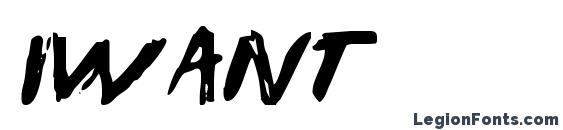 шрифт Iwant, бесплатный шрифт Iwant, предварительный просмотр шрифта Iwant