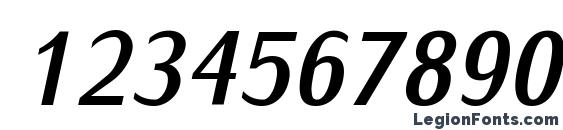 IwonaCond BoldItalic Font, Number Fonts