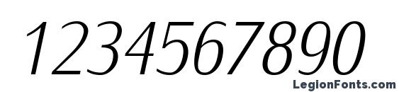 IwonaCondLight Italic Font, Number Fonts