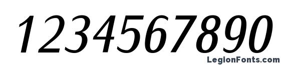 IwonaCondMedium Italic Font, Number Fonts