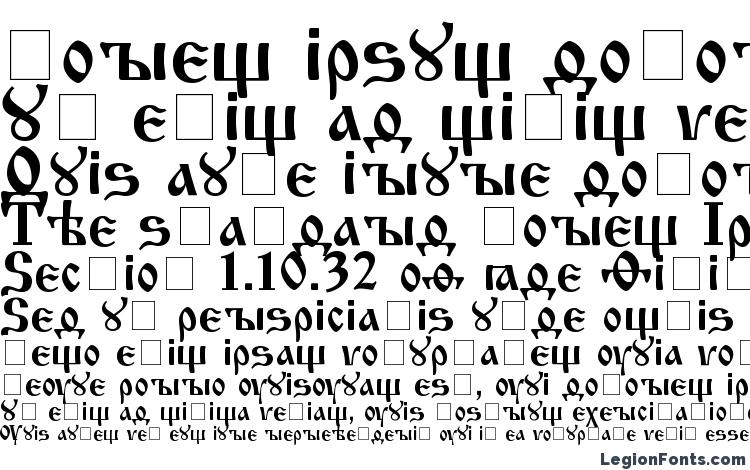 specimens IzhitsaC font, sample IzhitsaC font, an example of writing IzhitsaC font, review IzhitsaC font, preview IzhitsaC font, IzhitsaC font
