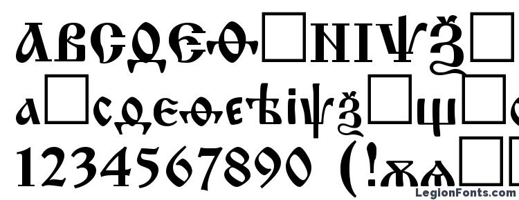 glyphs IzhitsaCTT font, сharacters IzhitsaCTT font, symbols IzhitsaCTT font, character map IzhitsaCTT font, preview IzhitsaCTT font, abc IzhitsaCTT font, IzhitsaCTT font