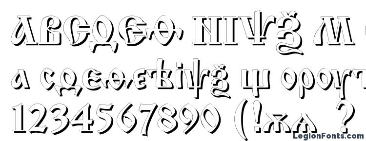 glyphs Izhitsashadowc font, сharacters Izhitsashadowc font, symbols Izhitsashadowc font, character map Izhitsashadowc font, preview Izhitsashadowc font, abc Izhitsashadowc font, Izhitsashadowc font