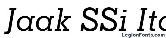 шрифт Jaak SSi Italic, бесплатный шрифт Jaak SSi Italic, предварительный просмотр шрифта Jaak SSi Italic