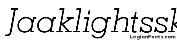 Jaaklightssk italic font, free Jaaklightssk italic font, preview Jaaklightssk italic font