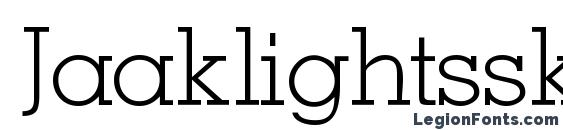 Jaaklightssk font, free Jaaklightssk font, preview Jaaklightssk font