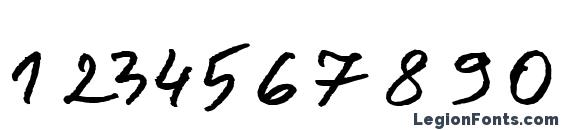 Jacek Zieba Jasinski Italic Font, Number Fonts