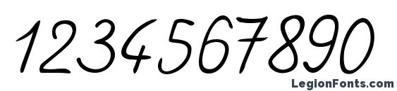 Jacques Handwriting Font, Number Fonts