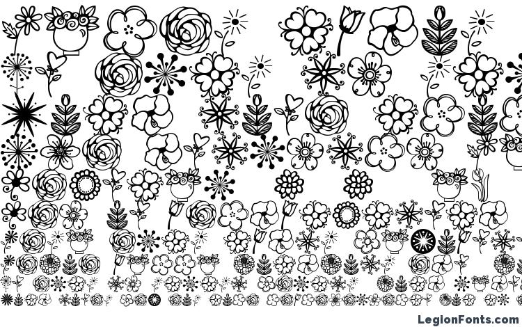 specimens Janda Flower Doodles font, sample Janda Flower Doodles font, an example of writing Janda Flower Doodles font, review Janda Flower Doodles font, preview Janda Flower Doodles font, Janda Flower Doodles font