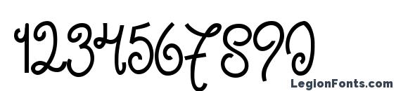 Jandles Regular Font, Number Fonts