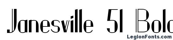 Janesville 51 Bold font, free Janesville 51 Bold font, preview Janesville 51 Bold font