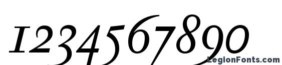 Jannon T Moderne OT Italic Font, Number Fonts