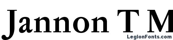 Jannon T Moderne Pro Bold Font