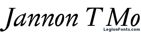 Jannon T Moderne Pro Italic Font