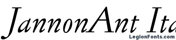 шрифт JannonAnt Italic, бесплатный шрифт JannonAnt Italic, предварительный просмотр шрифта JannonAnt Italic
