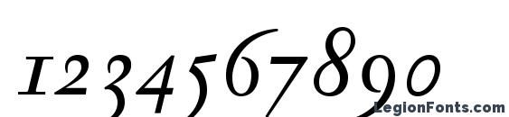 JannonAntOSF Italic Font, Number Fonts
