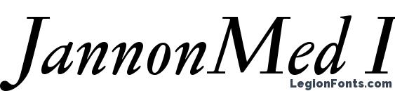 шрифт JannonMed Italic, бесплатный шрифт JannonMed Italic, предварительный просмотр шрифта JannonMed Italic