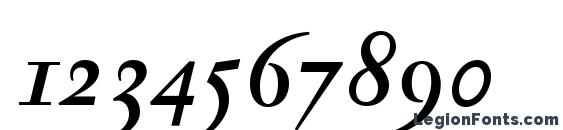 JannonMedOSF Italic Font, Number Fonts