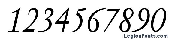 JannonText Italic Font, Number Fonts