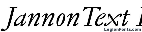 JannonText Italic Font