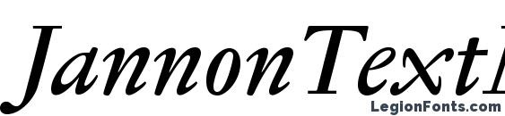 JannonTextMed Italic Font