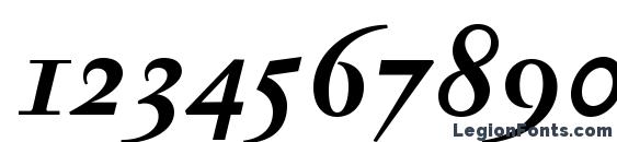 JannonTextOSF BoldItalic Font, Number Fonts