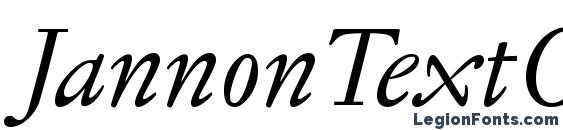 JannonTextOSF Italic Font, Serif Fonts
