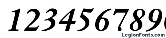 Janson SSi Bold Italic Font, Number Fonts