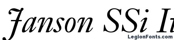 Шрифт Janson SSi Italic