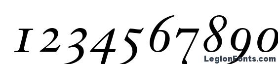 Janson Text 56 Italic Oldstyle Figures Font, Number Fonts