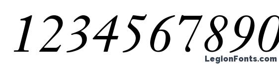 Janson Text LT 56 Italic Font, Number Fonts