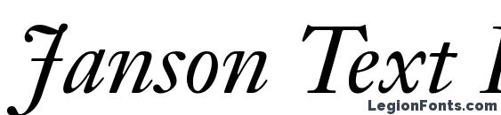 Janson Text LT 56 Italic font, free Janson Text LT 56 Italic font, preview Janson Text LT 56 Italic font