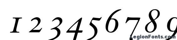 Jansonosssk italic Font, Number Fonts