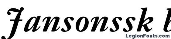 Jansonssk bold italic Font