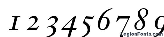 Jansoosssk italic Font, Number Fonts