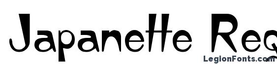 шрифт Japanette Regular, бесплатный шрифт Japanette Regular, предварительный просмотр шрифта Japanette Regular