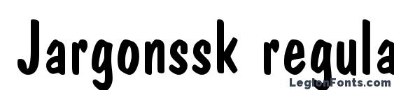 Jargonssk regular Font, All Fonts