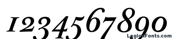 Шрифт JBaskervilleMed Italic, Шрифты для цифр и чисел
