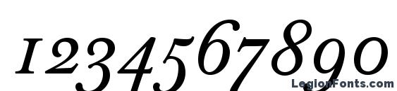 JBaskervilleText Italic Font, Number Fonts