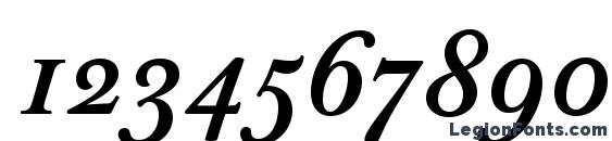 JBaskervilleTMed Italic Font, Number Fonts